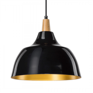  DEKORATİF SARKIT ARMATÜR(PARLAK SİYAH -SARI-30CM)