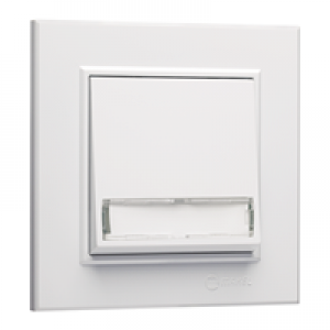 Etiketli Zil Butonu, Modül ve Tuş Karea Beyaz-Krem 